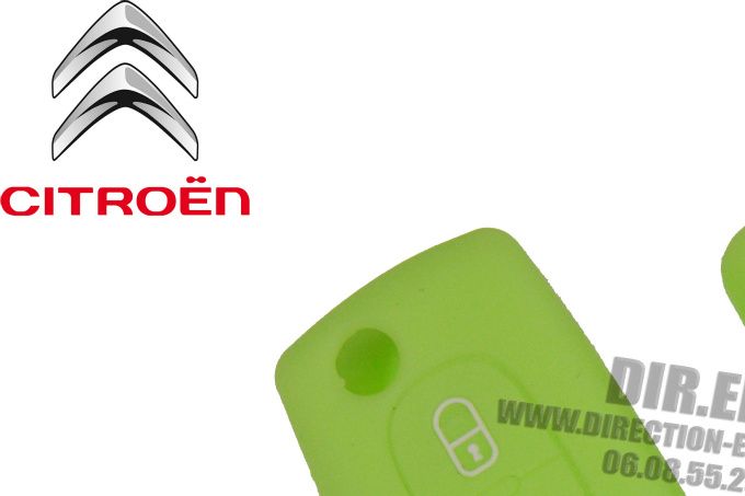 HOUSSE ETUI CLE CLEF TELECOMMANDE PHOSPHORESCENT Citroën C1, C2, C3, C4, Picasso, Aircross, C5, C6, C-Crosser...
