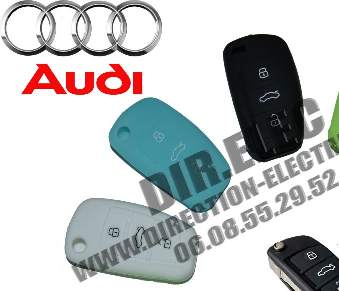 HOUSSE ETUI CLE CLEF TELECOMMANDE AUDI A1 A3 A4 A5 A6 A7 A8 Q5 Q7 TT R8 S5 S6 S7 S8 SQ5 RS5 TT