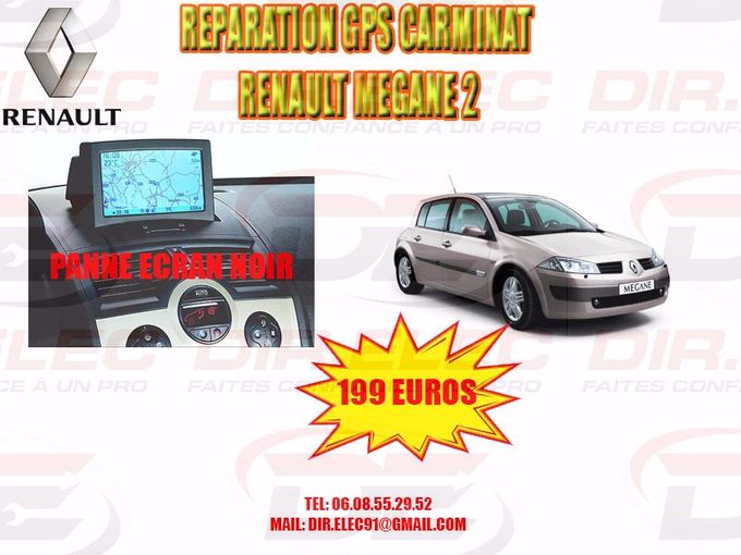 réparation gps carminat Renault Megane 2